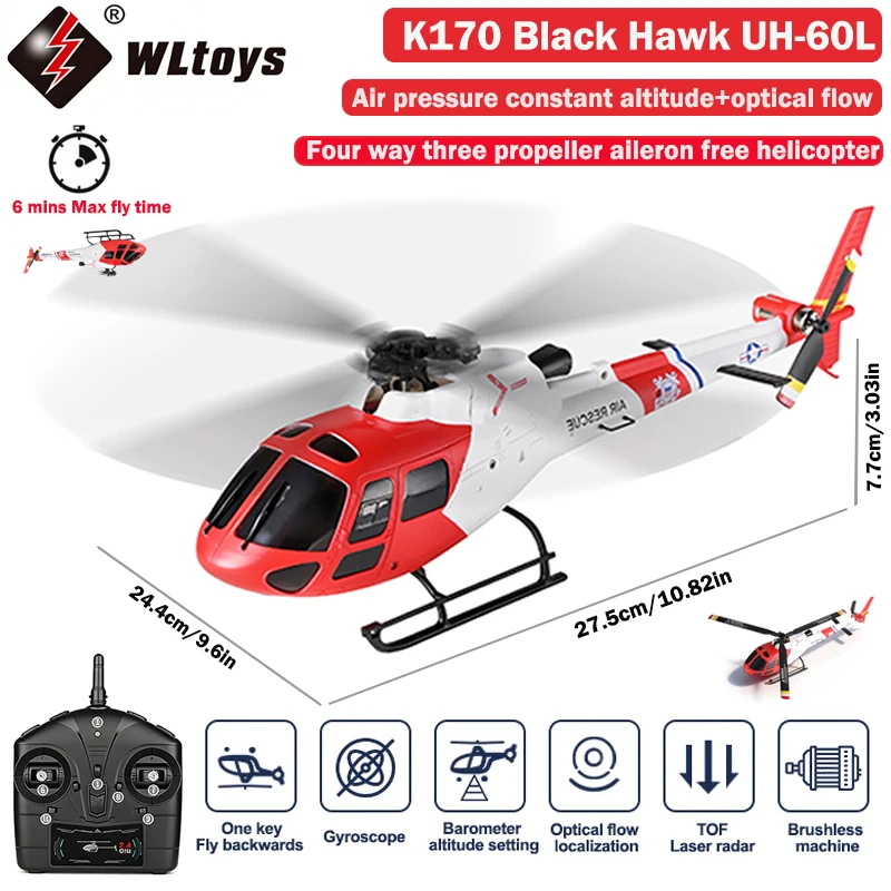Rc Helicopter Gas - Helikopter RC WLtoys 4CH K150-AS350, silnik